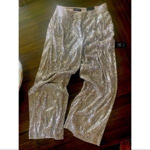 High Waisted Sequin Crop Pant